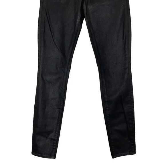 Velvet Graham & Spencer Wax Coated High Waisted Skinny Jeans Sz 25 Glossy - Picture 4 of 9